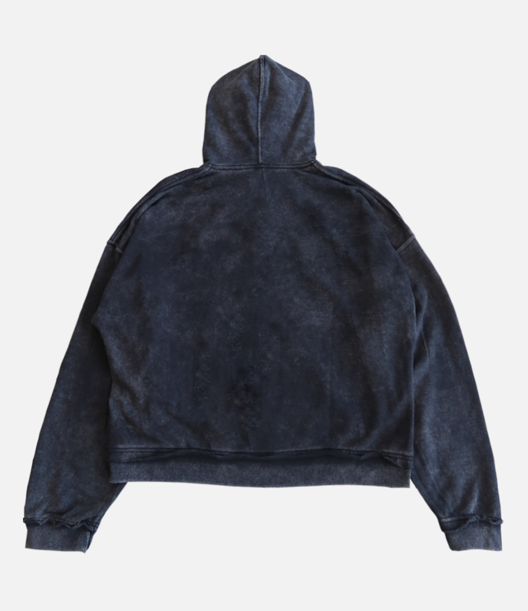ZIP MIDWEIGHT HOODIE, BLACK VINTAGE WASH
