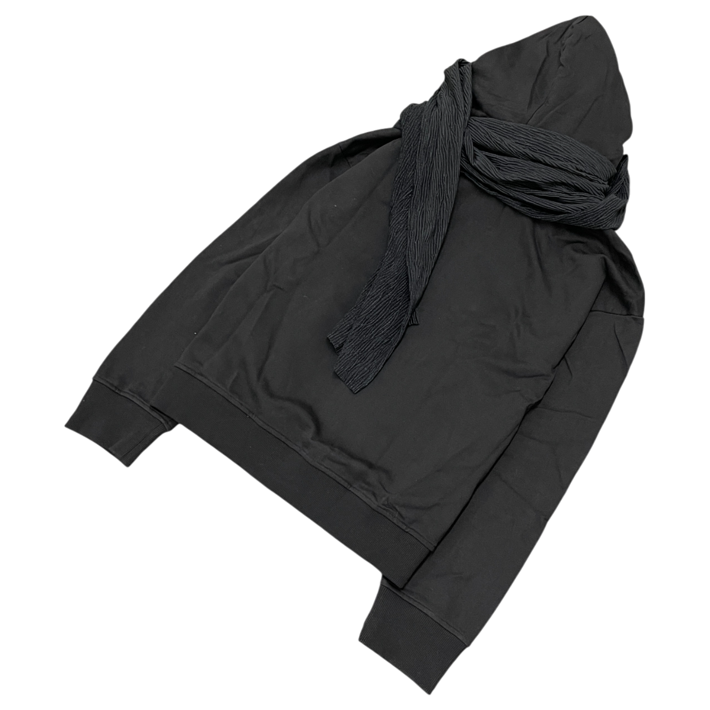 MUSLIN SCARF HOODIE