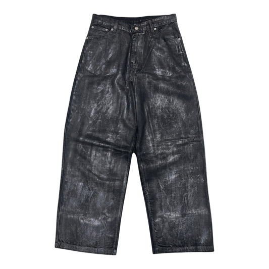 WIDE LEG DENIM, HAND-WAXED