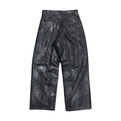 WIDE LEG DENIM, HAND-WAXED