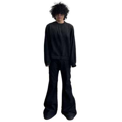 CREWNECK, FADED BLACK