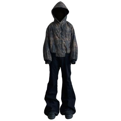 HOODED BOMBER, CAMO