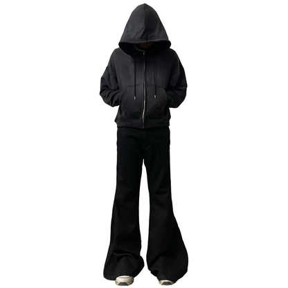 FLARED DENIM, MIDNIGHT BLACK