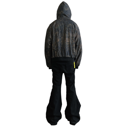 HOODED BOMBER, CAMO