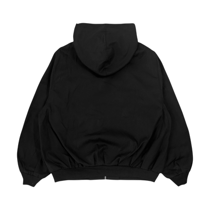 HOODED BOMBER, BLACK
