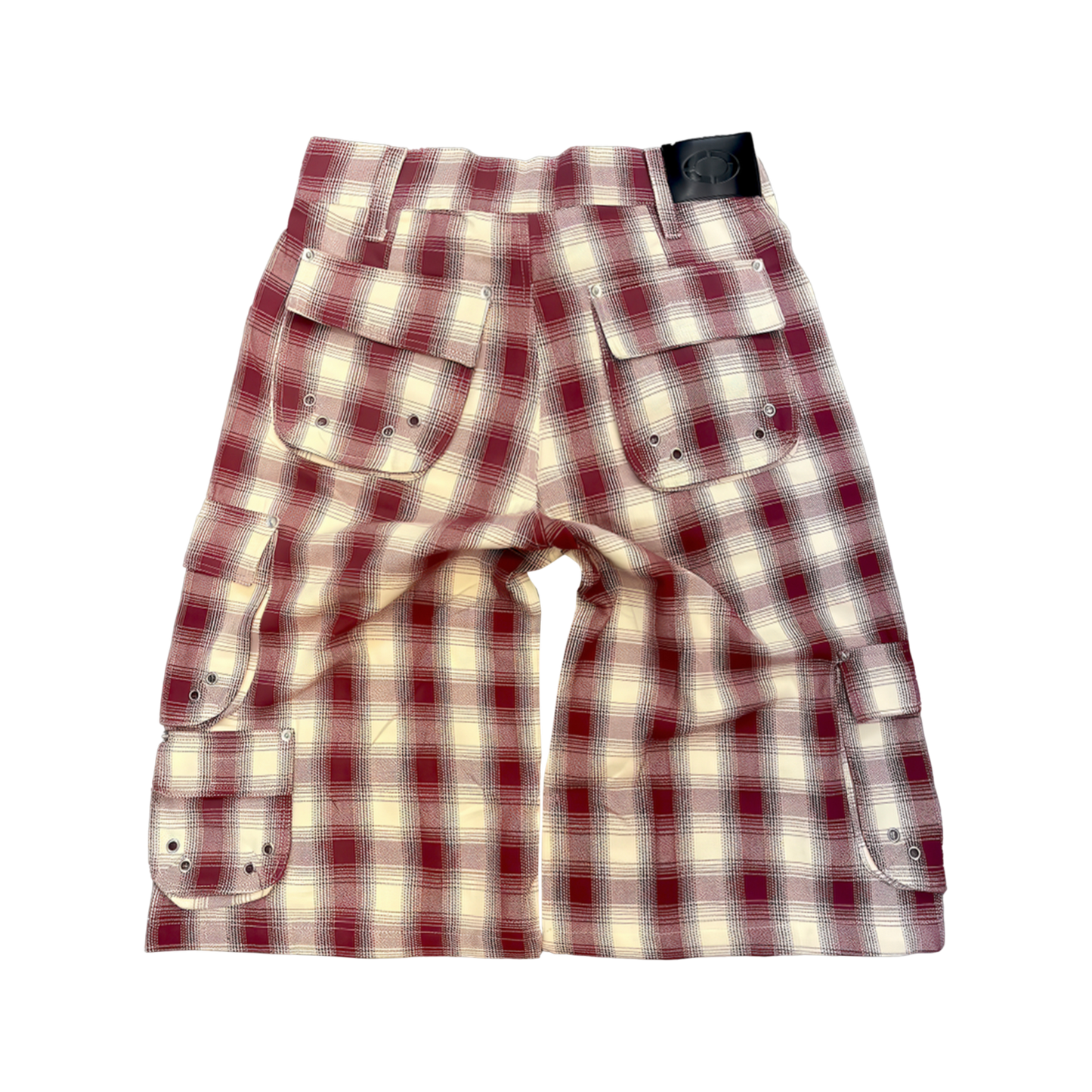 WOOL SHORTS, RED PLAID