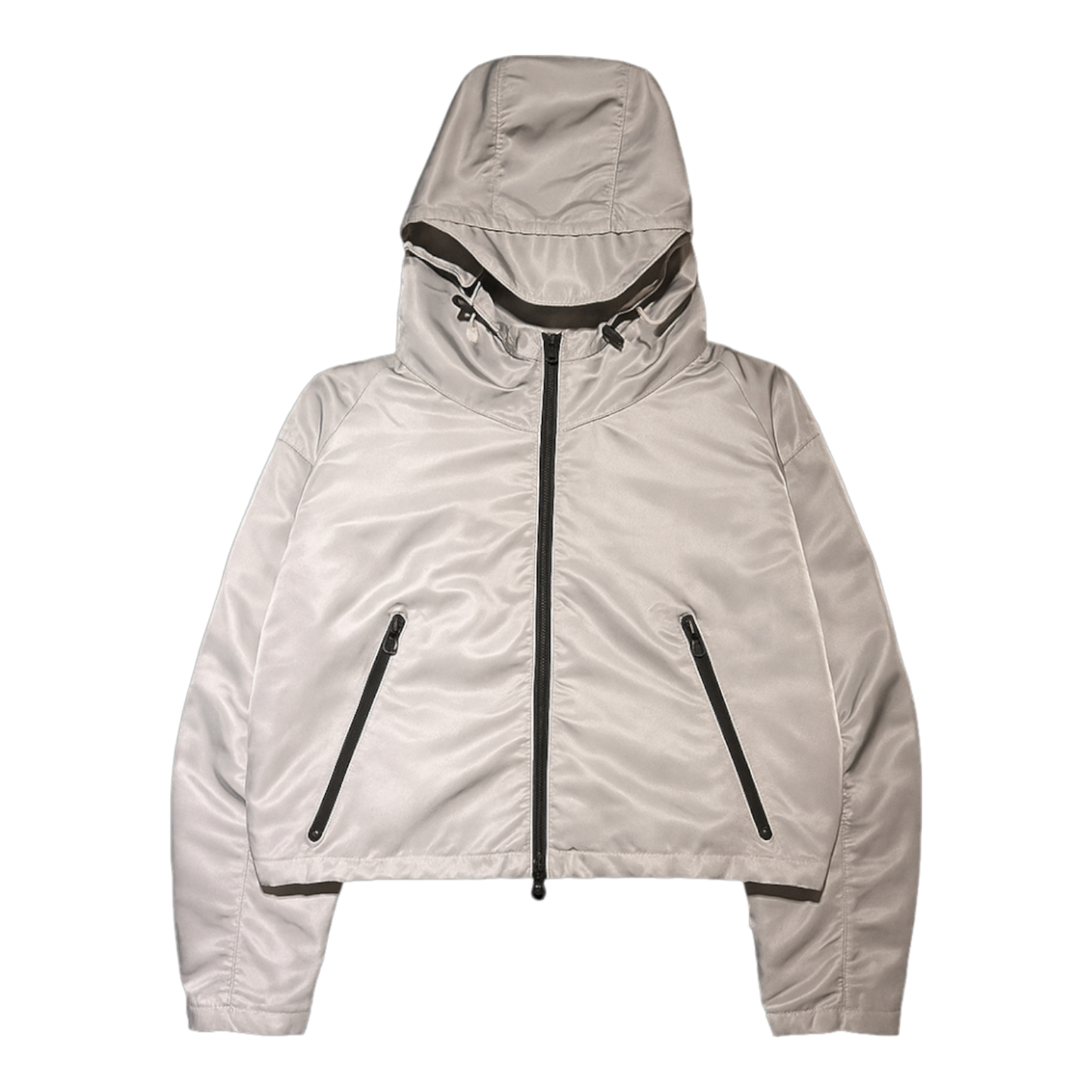 WOMEN'S CROPPED SHELL JACKET, SILVER