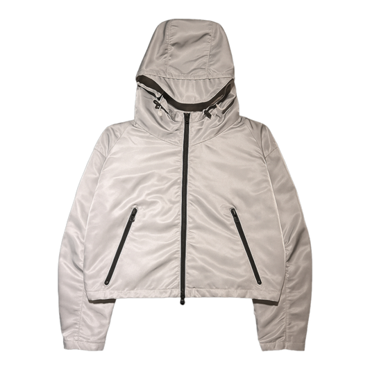 WOMEN'S CROPPED SHELL JACKET, SILVER