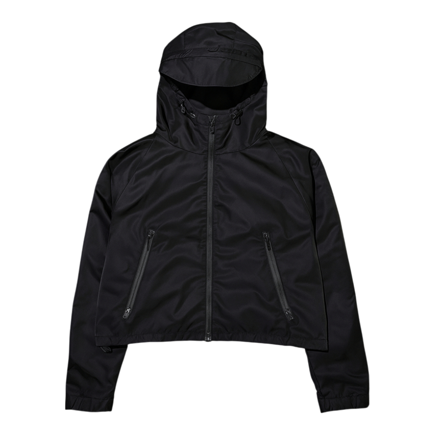 WOMEN'S CROPPED SHELL JACKET, BLACK