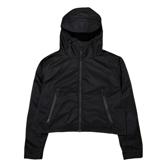 WOMEN'S CROPPED SHELL JACKET, BLACK