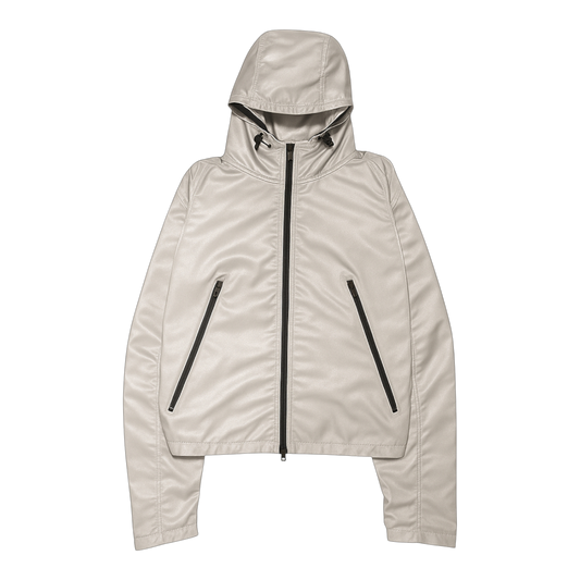 MEN'S CROPPED SHELL JACKET, SILVER