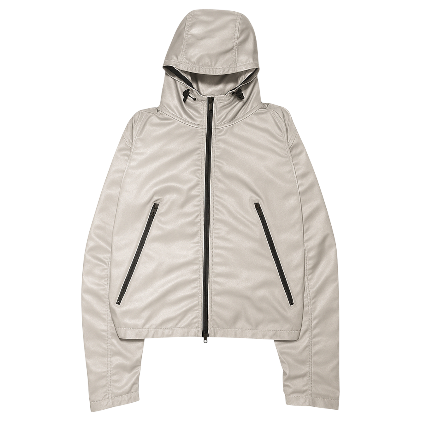 MEN'S CROPPED SHELL JACKET, SILVER