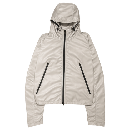 MEN'S CROPPED SHELL JACKET, SILVER