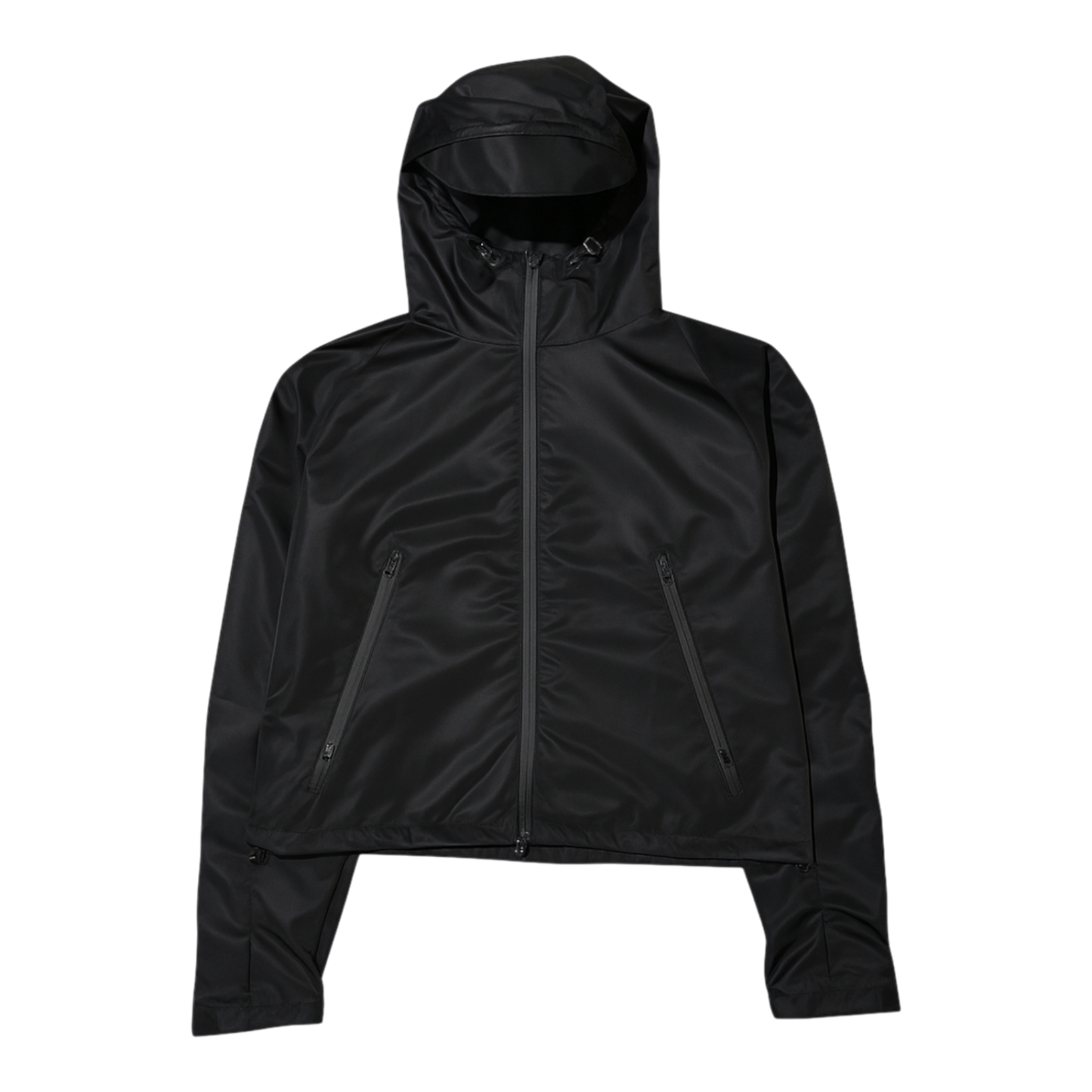 MEN'S CROPPED SHELL JACKET, BLACK