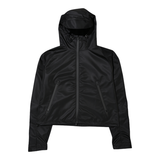 MEN'S CROPPED SHELL JACKET, BLACK