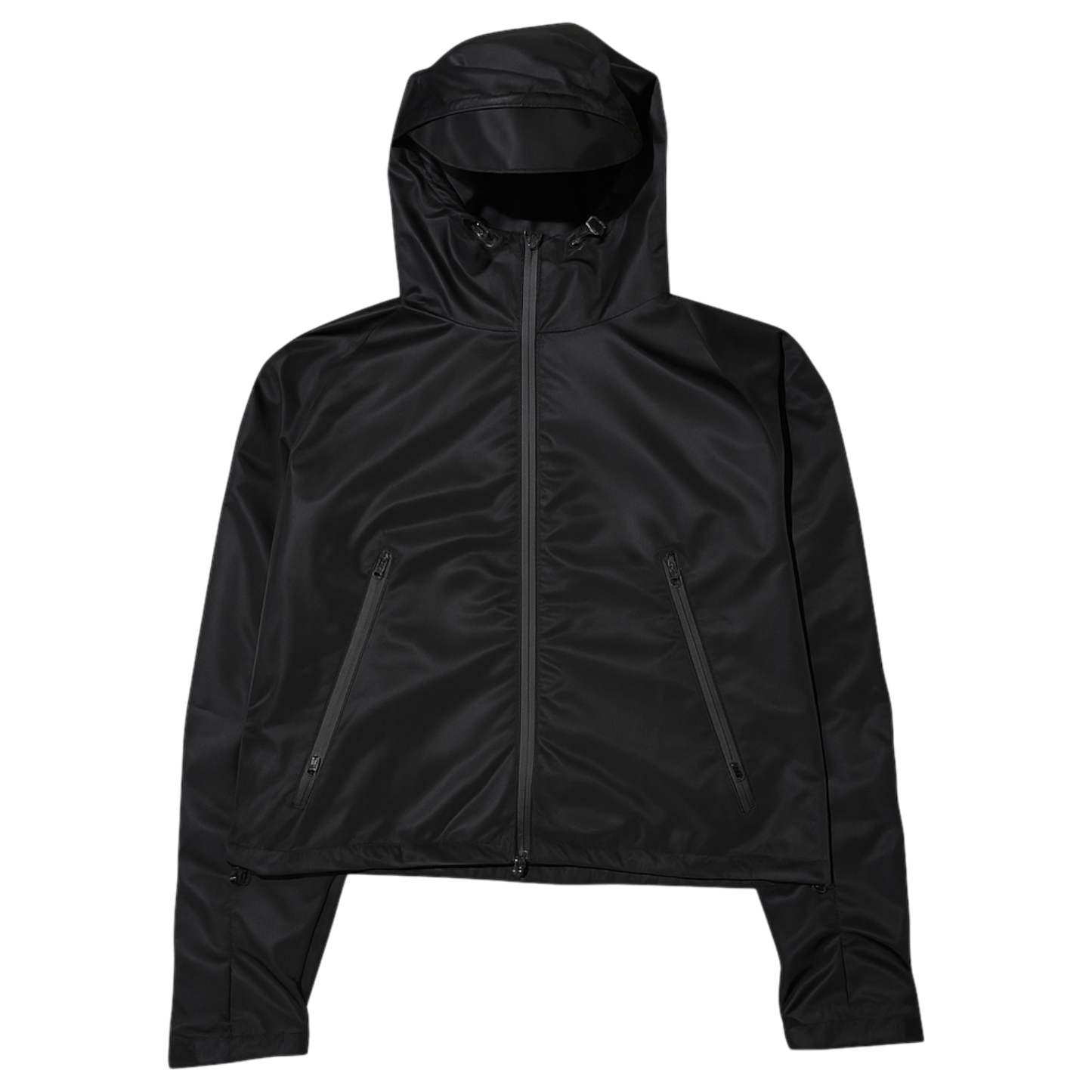 MEN'S CROPPED SHELL JACKET, BLACK