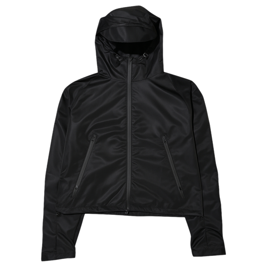 MEN'S CROPPED SHELL JACKET, BLACK