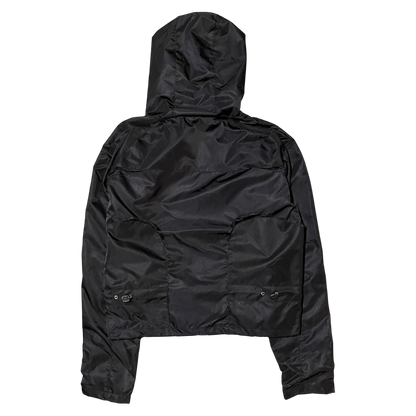 MEN'S CROPPED SHELL JACKET, BLACK