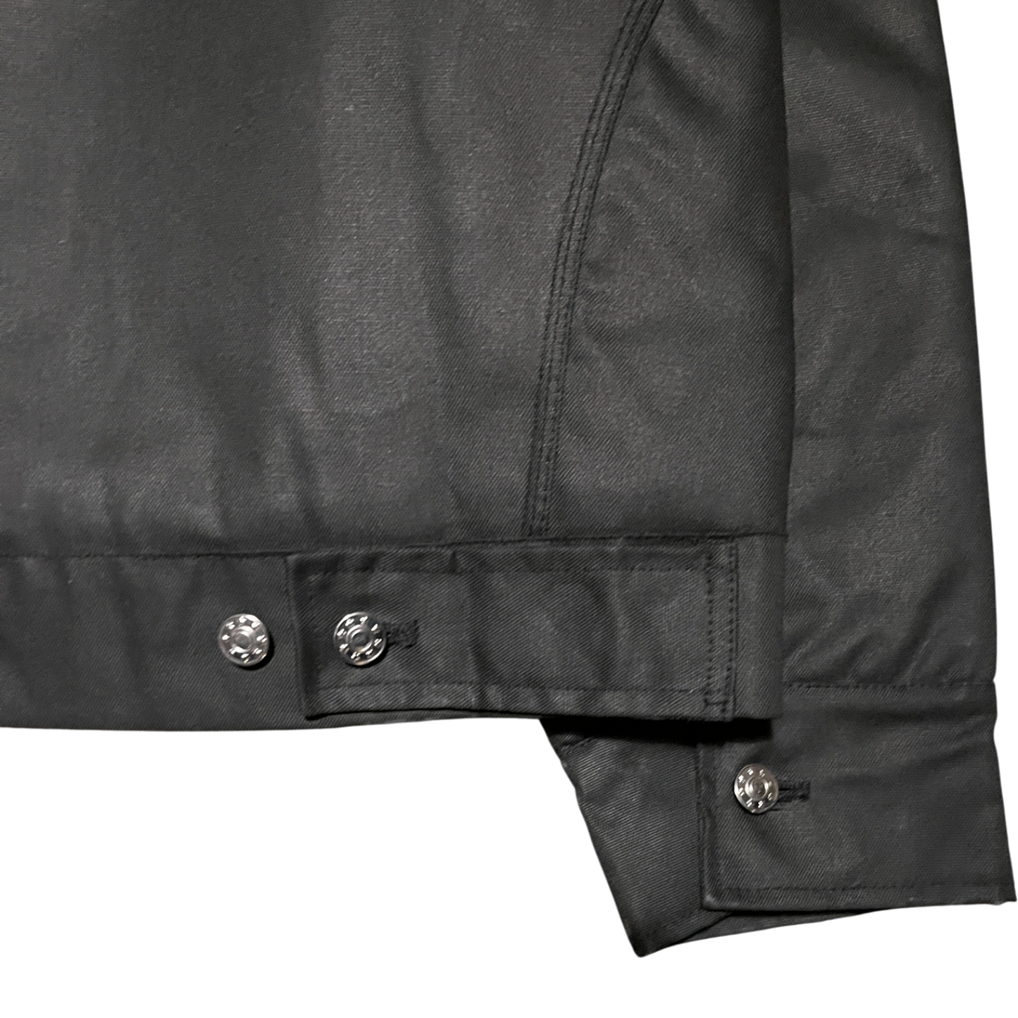 FUR CANVAS JACKET, BLACK