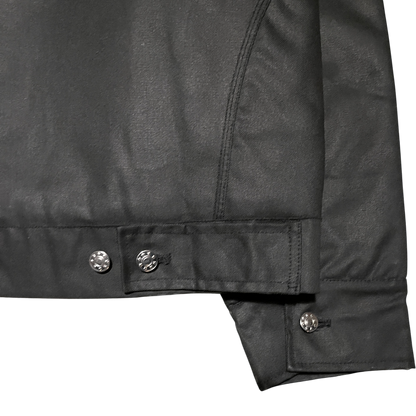 FUR CANVAS JACKET, BLACK