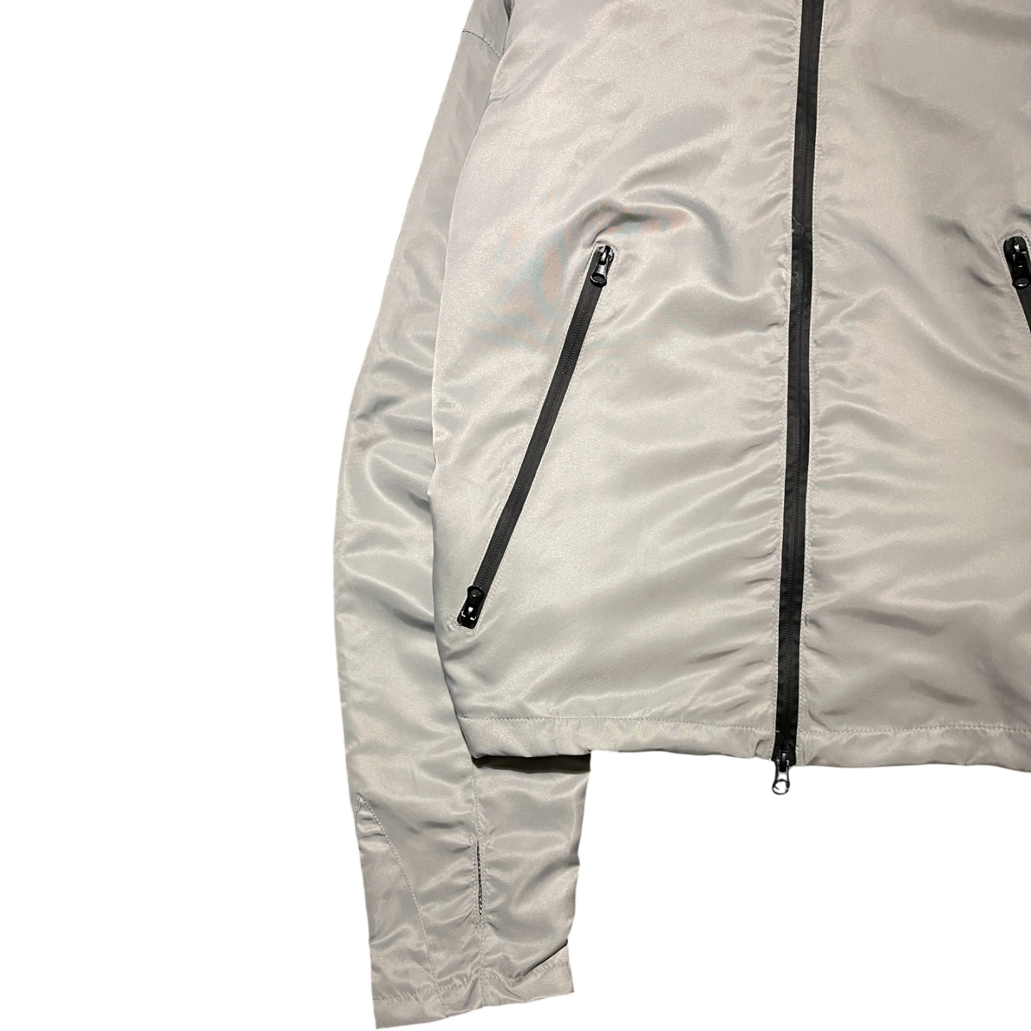 MEN'S CROPPED SHELL JACKET, SILVER