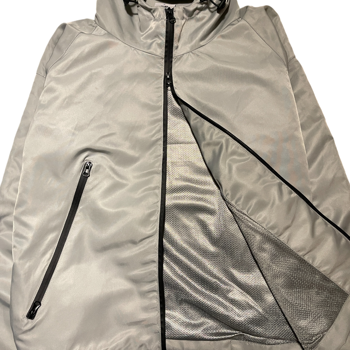 WOMEN'S CROPPED SHELL JACKET, SILVER