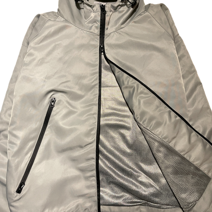 WOMEN'S CROPPED SHELL JACKET, SILVER