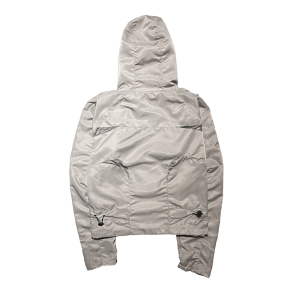 WOMEN'S CROPPED SHELL JACKET, SILVER
