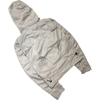 WOMEN'S CROPPED SHELL JACKET, SILVER