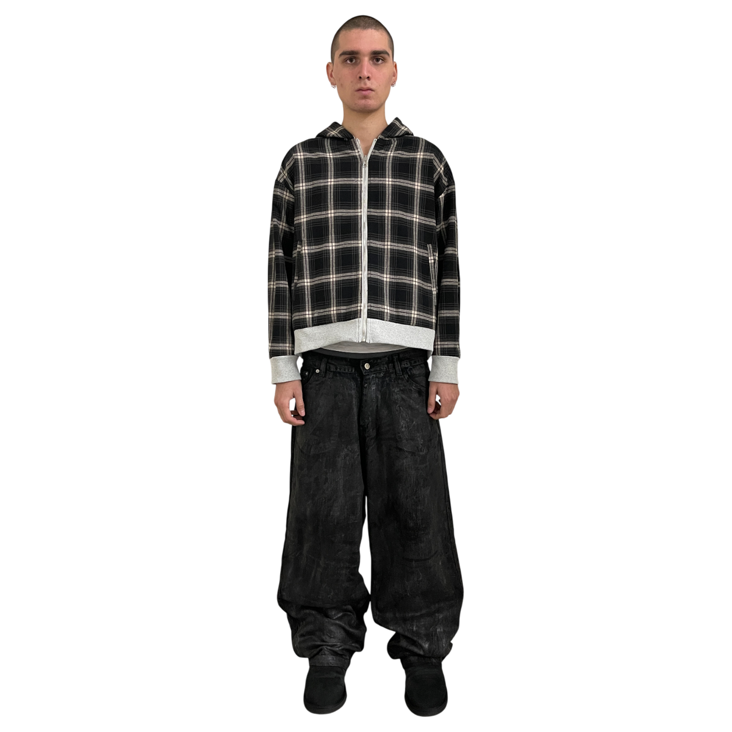 PLAID REVERSIBLE ZIP-UP