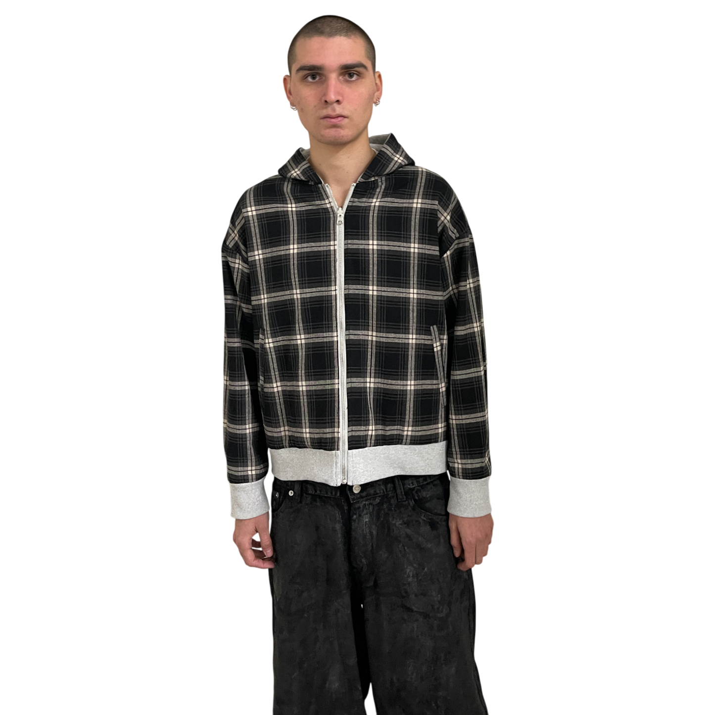 PLAID REVERSIBLE ZIP-UP