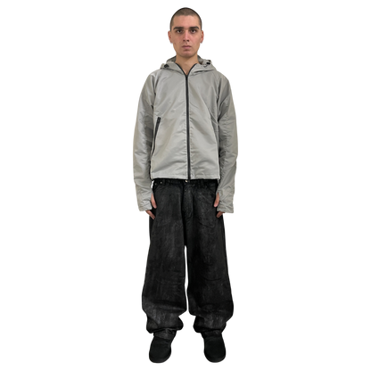 MEN'S CROPPED SHELL JACKET, SILVER