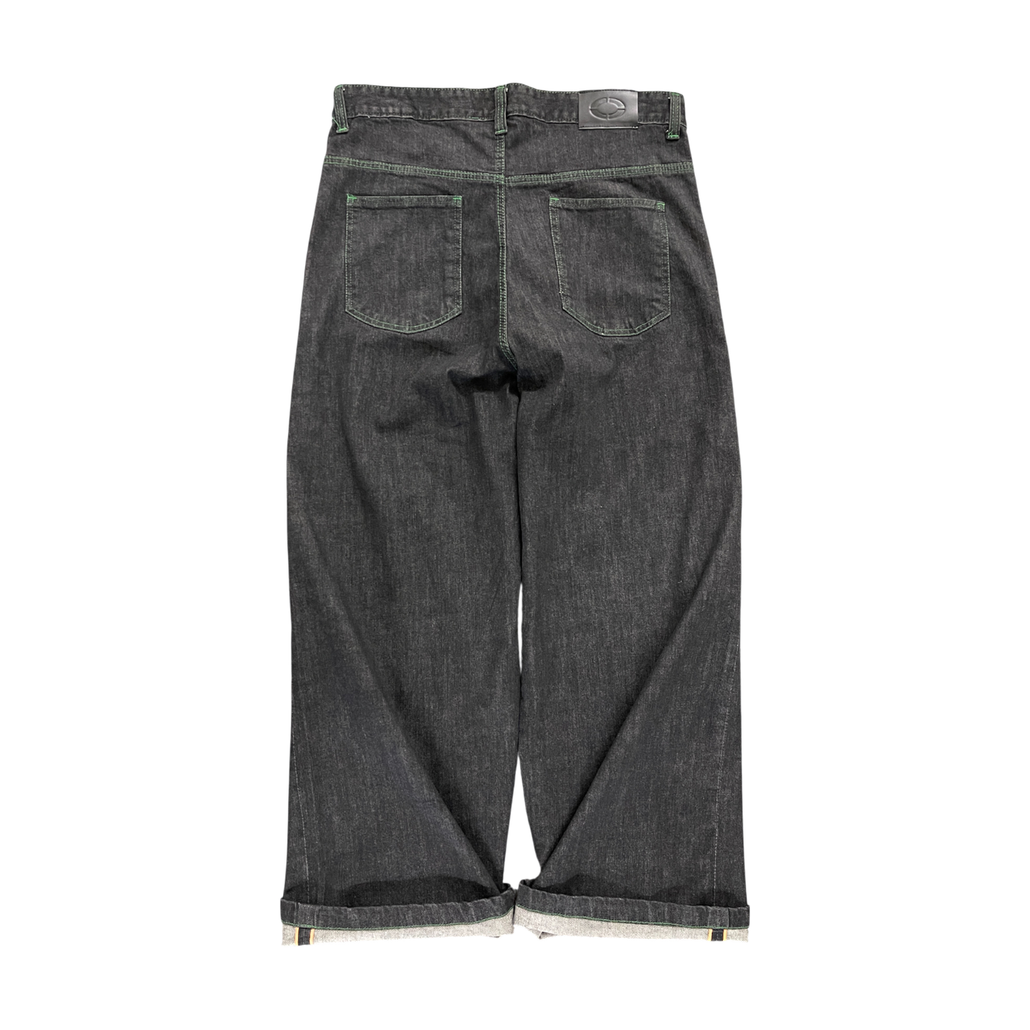 WIDE LEG SELVEDGE, DARK INDIGO/ORANGE STITCH