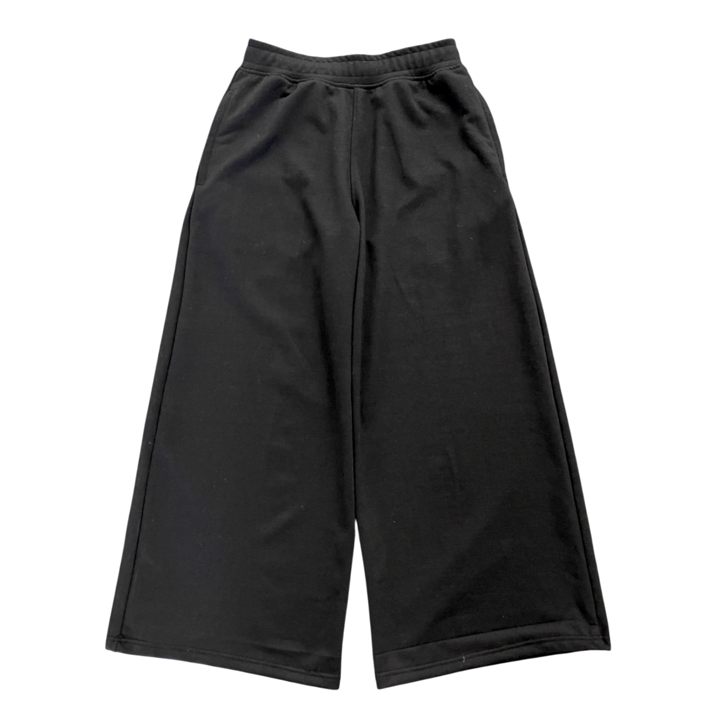 WIDE LEG SWEATS, BLACK