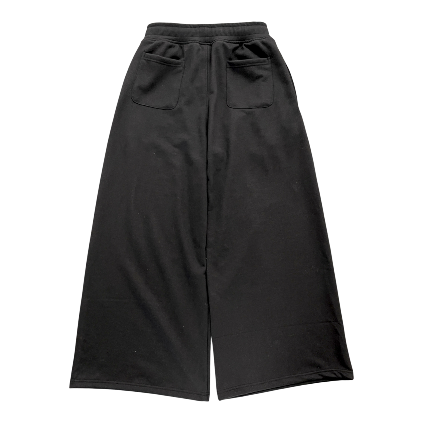 WIDE LEG SWEATS, BLACK