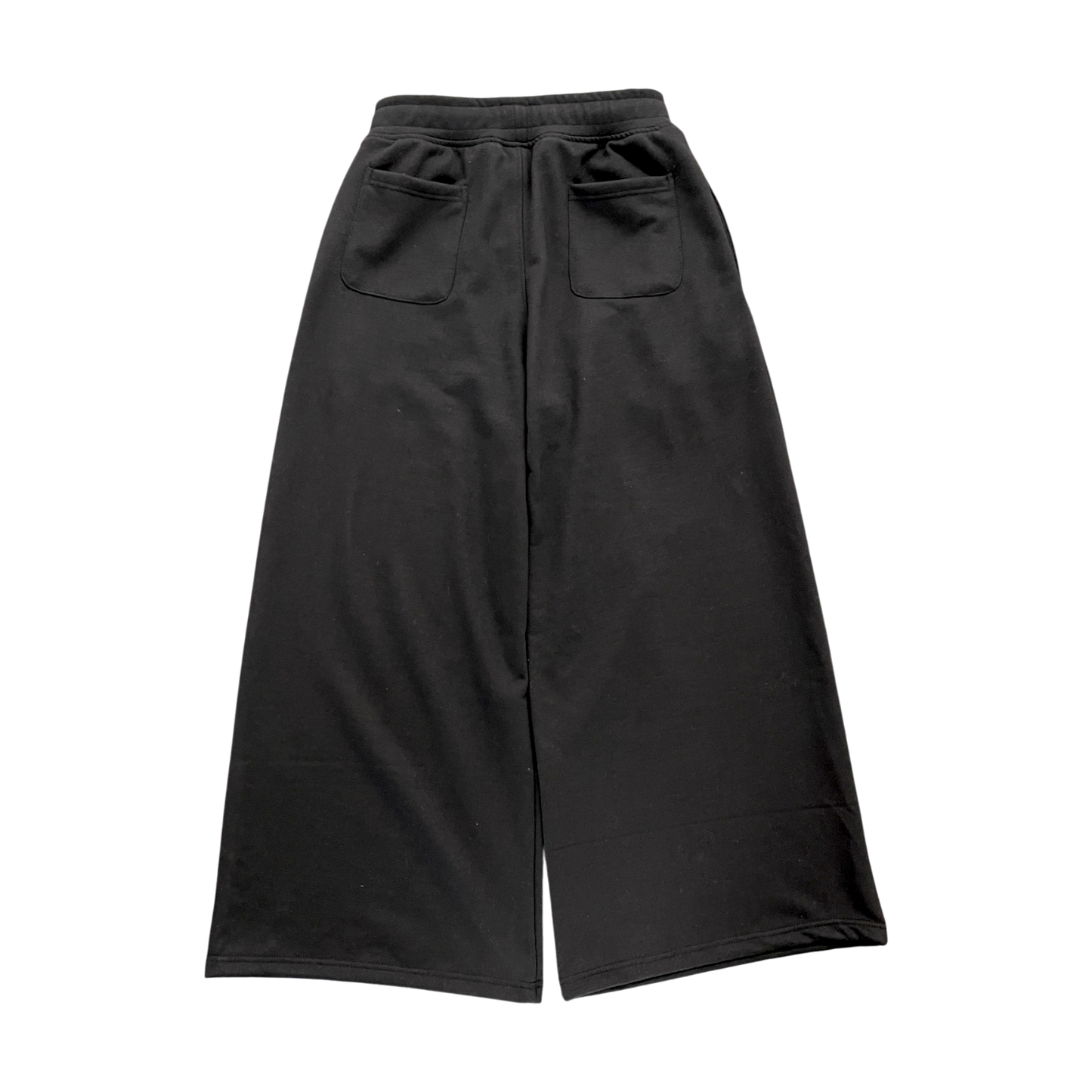 WIDE LEG SWEATS, BLACK