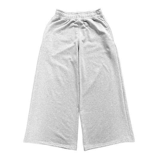 WIDE LEG SWEATS, HEATHER GREY