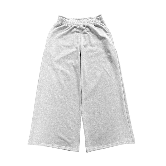 WIDE LEG SWEATS, HEATHER GREY