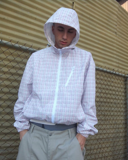 PLAID WINDBREAKER, PINK