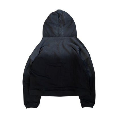 FUR HOODIE, BLACK/WOLF GRAY