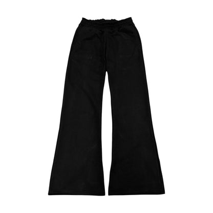 FLARED SWEATPANTS, JET BLACK