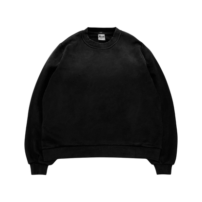 CREWNECK, FADED BLACK