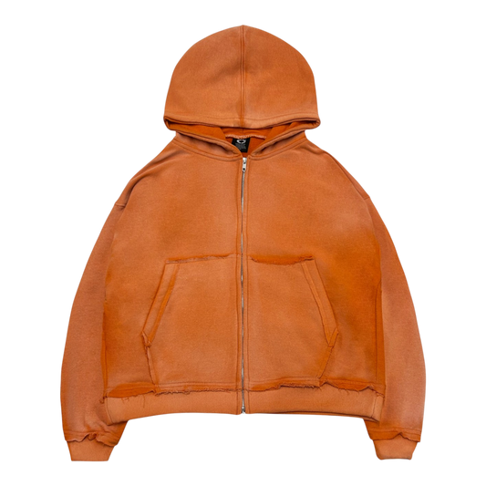 ZIP-UP, BURNT ORANGE