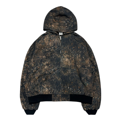 HOODED BOMBER, CAMO