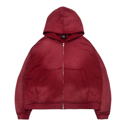 ZIP-UP, BURNT RED