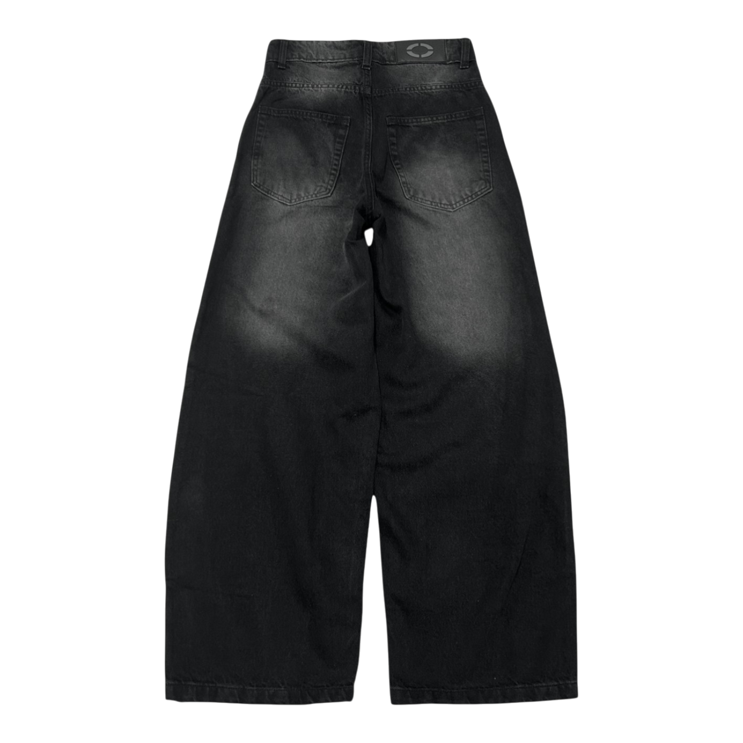 WIDE LEG DENIM, WASHED BLACK