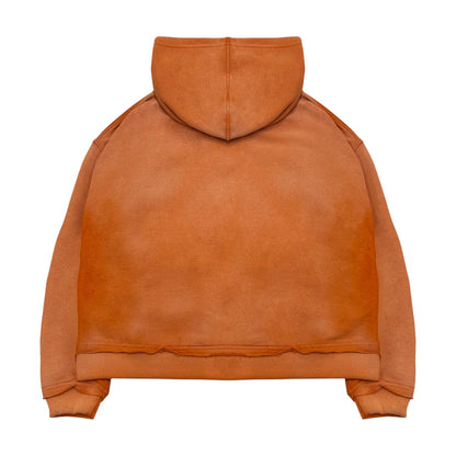 ZIP-UP, BURNT ORANGE
