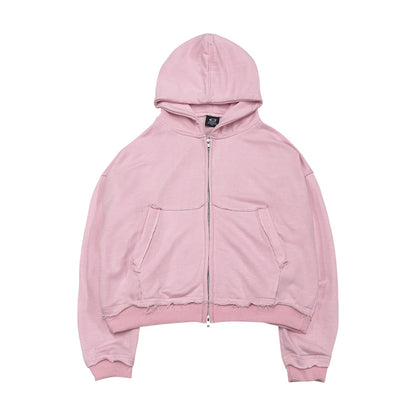ZIP-UP HOODIE, PINK