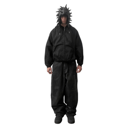 WIDE LEG DENIM, HAND-WAXED