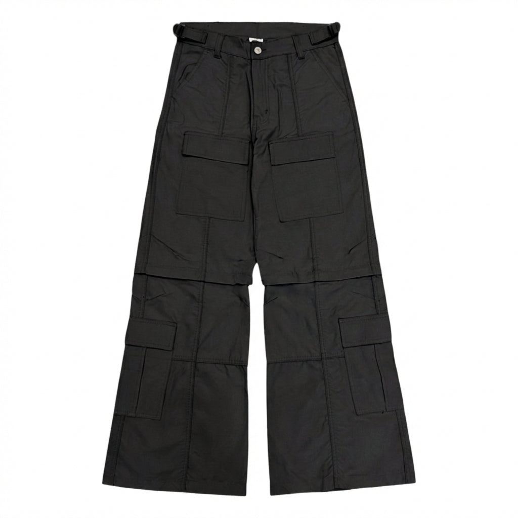 CONVERTIBLE CARGO PANTS, BLACK